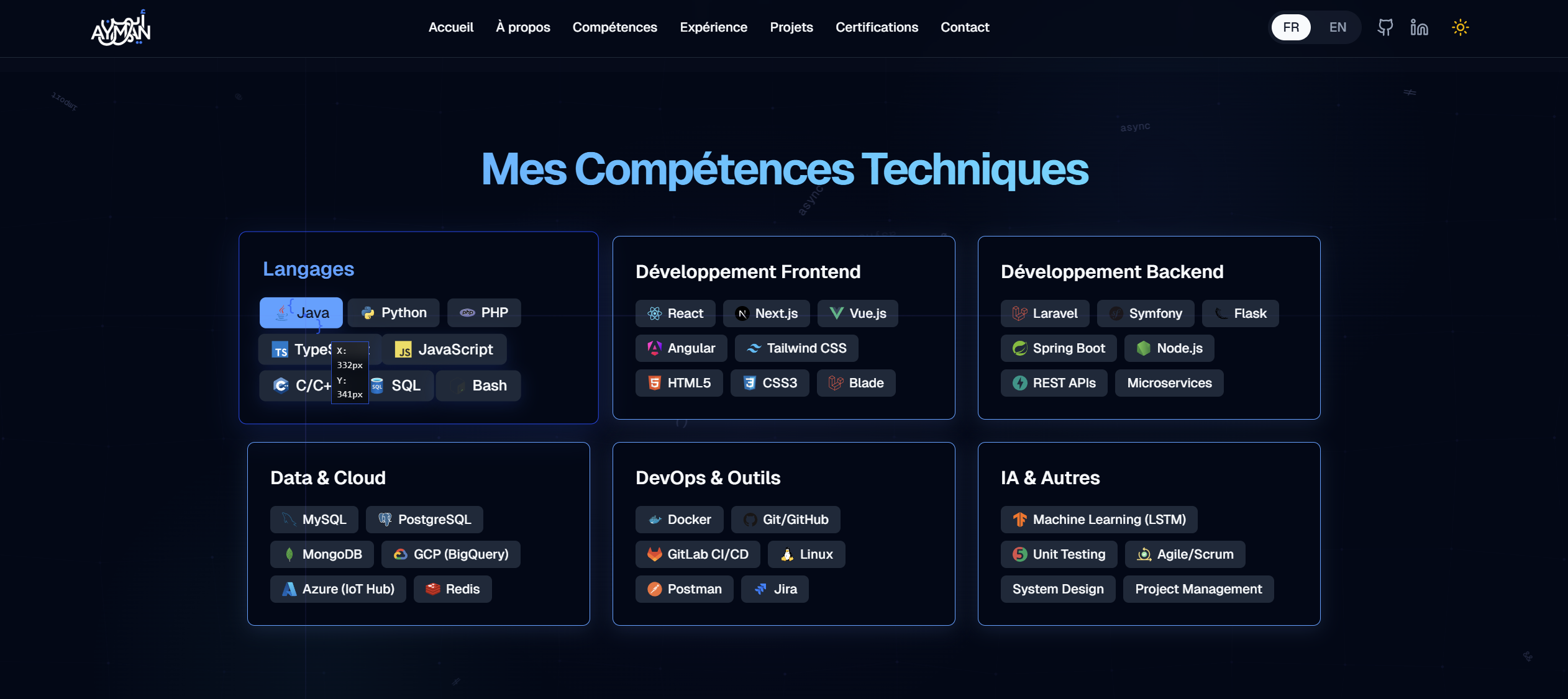 Section compétences